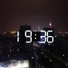 New Style DIY Large Display Remote 3D LED Digital Countdown Time Wall Clock Modern Design Home