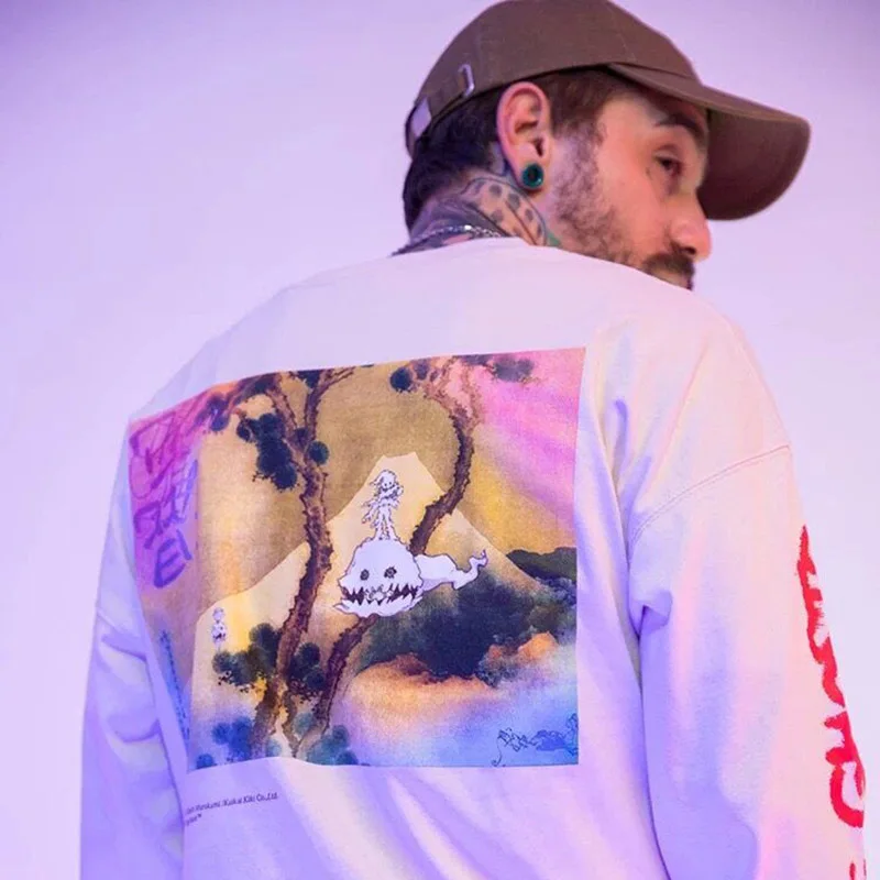 

2019 Kanye West KIDS SEE GHOSTS Hoodie High Quality Men's and Women's Khaki Pullover Sweatshirt Street Hip Hop Hoodie