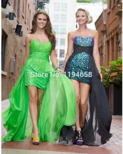 Charming Design 2016 Liebsten Hohes Niedriges Abschlussball Kleider Kristall Abendkleid Für Party Girl Kostenloser Versand