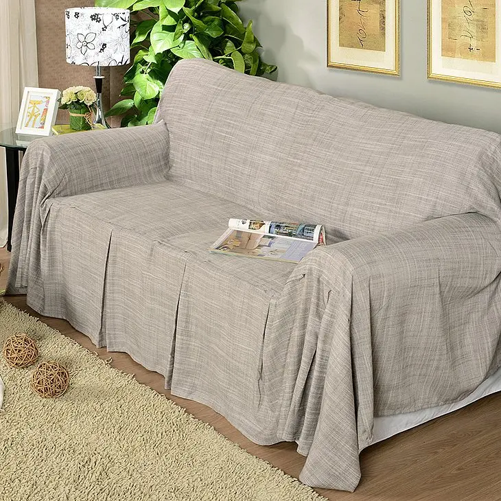 Europe style Universal Sofa Cover Soild Color Grey Sofa Cover Plain