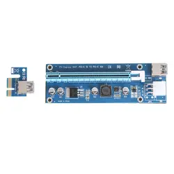 Pci-e1x к 16x Extender Riser Card 1x к 16x адаптер Extender ж/15pin к 6pin Мощность кабель для BTC шахтер