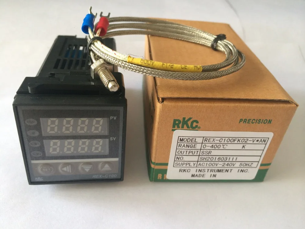 Dual Digital RKC PID Temperature Controller REX C100 with K