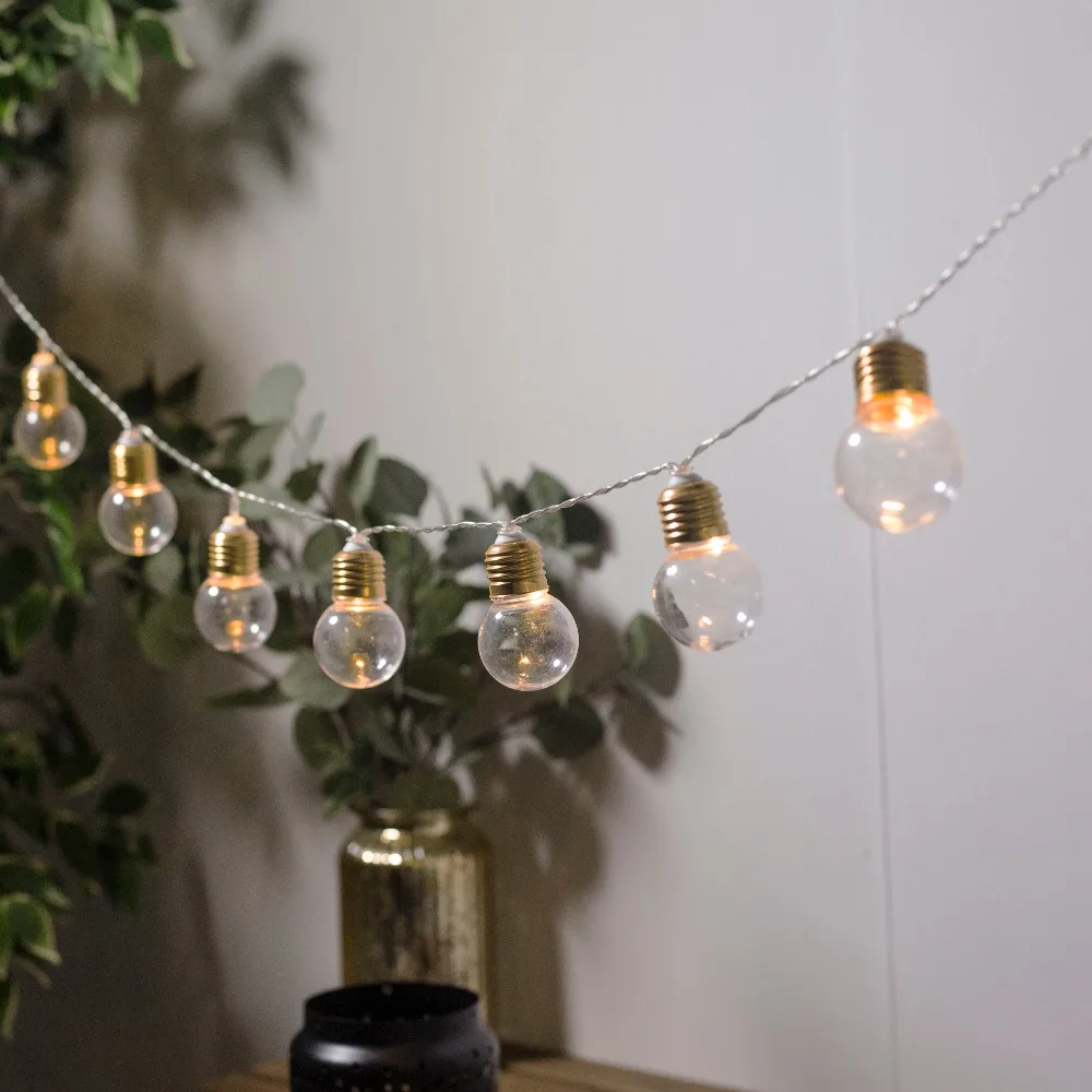 

3.5M 20 Vintage Bulb Battery LED Garland String Fairy Light Festoon Party Lights for Home Events Garden Xmas Wedding Decoration