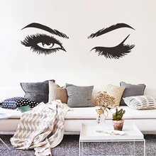 Black Wall Decal Beautiful Charming eyes Lashes Wink Decor Wall Art Mural Vinyl Decal Stickers Interior Design Bedroom Sticker цена Black Wall Decal Beautiful Charming eyes Lashes Wink Decor Wall Art Mural Vinyl Decal Stickers Interior Design Bedroom Sticker цены онлайн