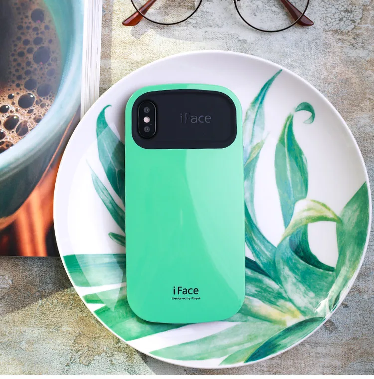 IFace противоударный глянцевый Жесткий чехол для телефона для iphone 7 чехол силиконовая задняя крышка Роскошный чехол для iphone XS Max XR X 8 7 6 6s plus - Цвет: green