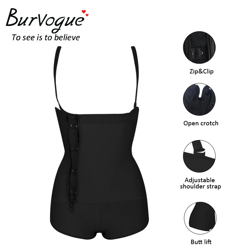 Burvogue Shaper Для женщин для похудения талии тренер Корректирующее белье Пластика Управление белье подтягивающее ягодицы белье из латекса на молнии пикантные средства ухода за кожей