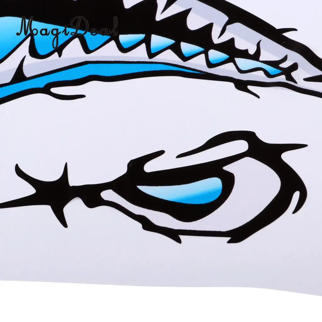 MagiDeal 2Pcs Large Waterproof Shark Teeth Mouth Decals Sticker for Kayak Fishing Dinghy Boat Surfboard Car Truck Bumper Laptop