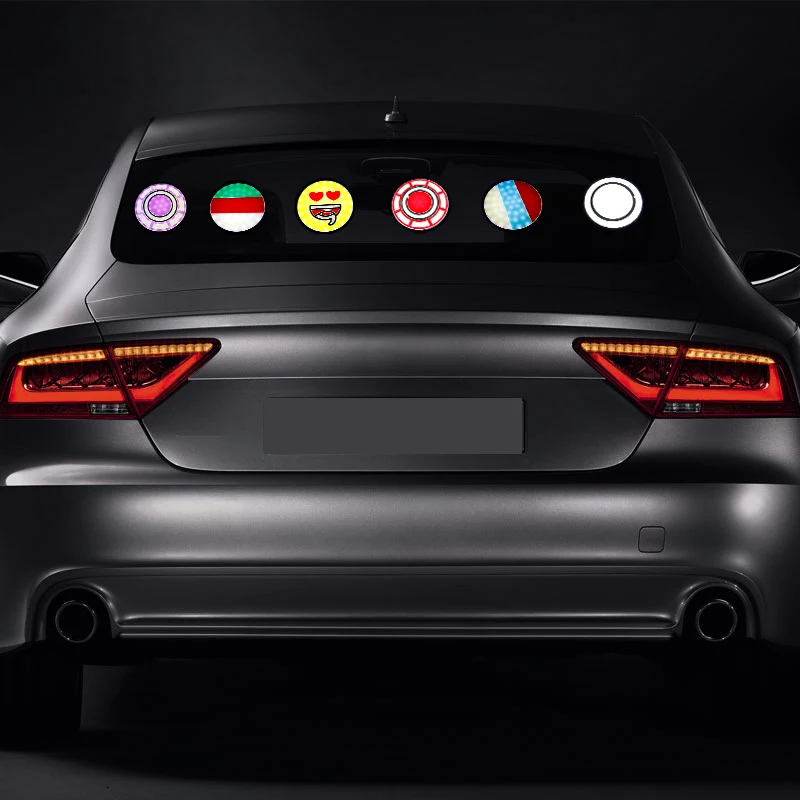 

OKEEN 1X Car-styling led Sticker light on Car Windshield 9CM round yellow flexible silica cob drl daytime running light DC12V