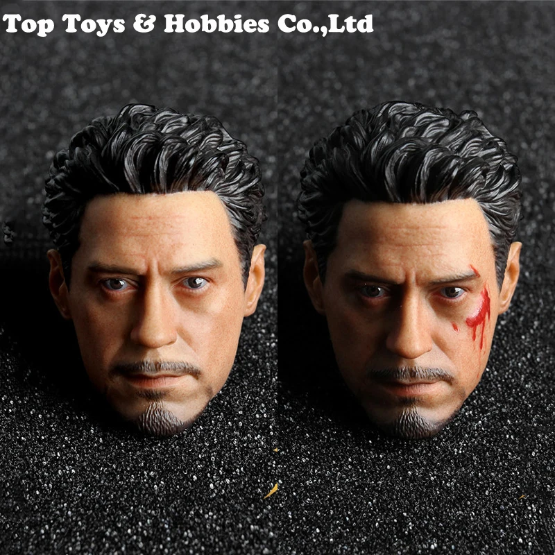

For collection JXtoys 1/6 figure head carving Iron Man Tony head sculpture Toys Gift for 12inches male body