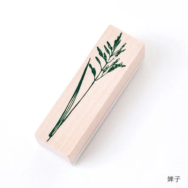 Винтажный декоративный штамп эвкалипта для растений, сделай сам, деревянный штамп для скрапбукинга, канцелярские товары, стандартный штамп для скрапбукинга - Цвет: 2