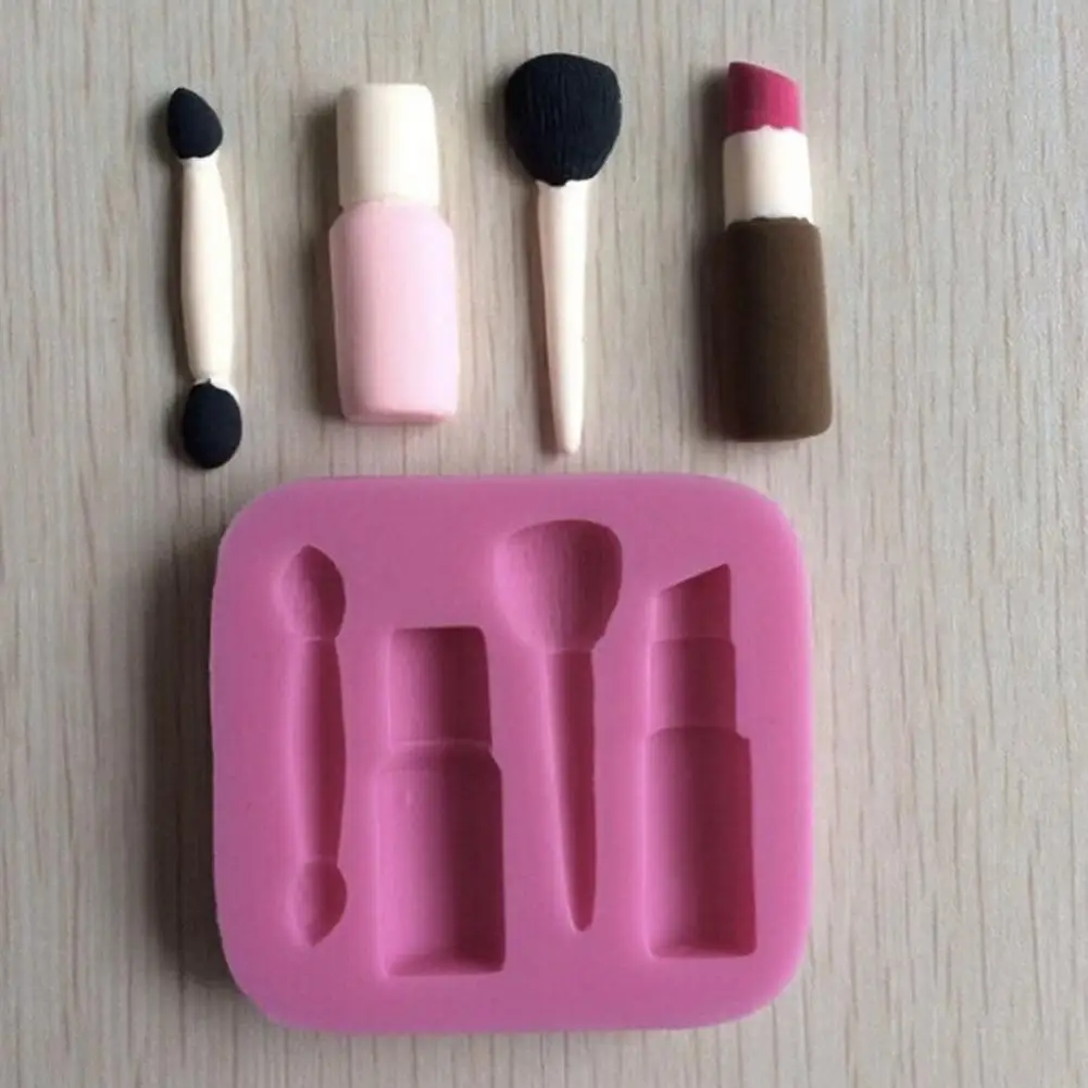 

Cake Molds 3D Makeup Tools Design Lipstick Fondant 3D Silicone Chocolate Bakeware