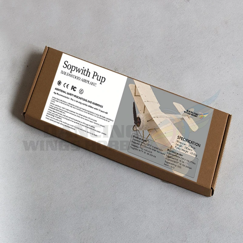 Бесплатная доставка комплект летательного аппарата Sopwith Pup RC Plane Balsa Wood 378 мм с