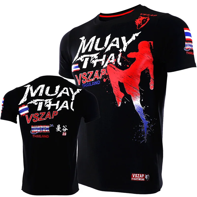VSZAP MuayThai Bangkok 2 0 T Shirts MMA Fitness Pullover Boxing Trikots Muay Thai Jersey | Спорт и развлечения