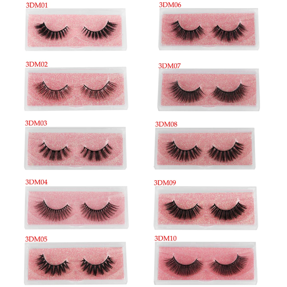 

1pair Reusable 3D Mink Hair False Eyelashes Thick Cross Long Lashes Extension Tools Multilayer Wispy Daily Makeup Lashes