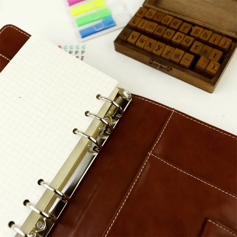 2017 Vintage Leather Notebook A5 A6 Retro PU Notebook Dairy Personal Planner Agenda with 25mm Dia Ring Office & School Supplies 2017 Vintage Leather Notebook A5 A6 Retro PU Notebook Dairy Personal Planner Agenda with 25mm Dia Ring Office & School Supplies