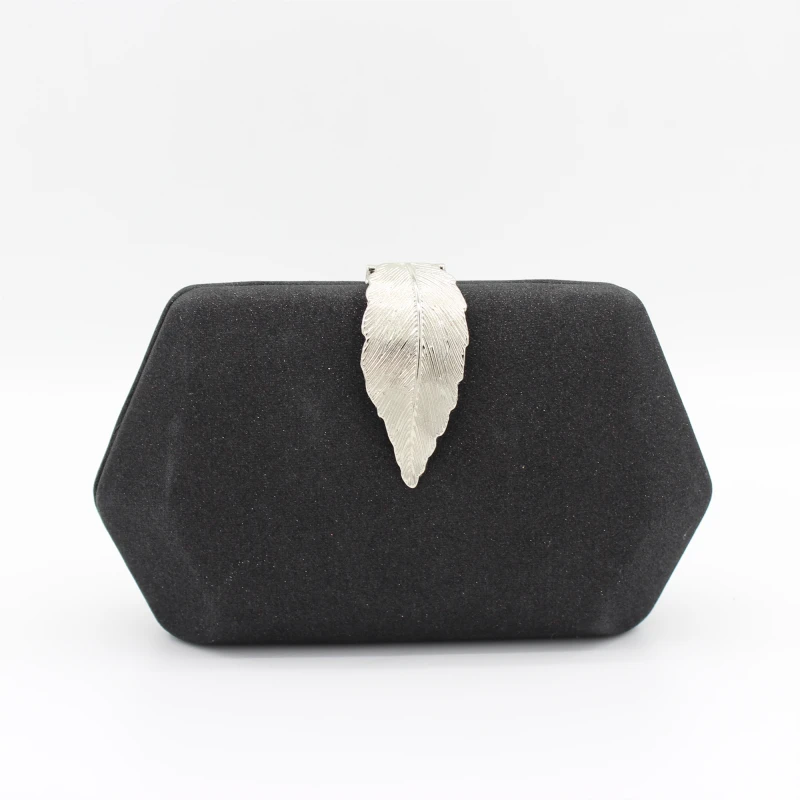 

Metal Leaf Glitter Clutch Bag Evening Clutch Bag For Women Sequined Chain Shoulder Bag Party Wedding Purse Female