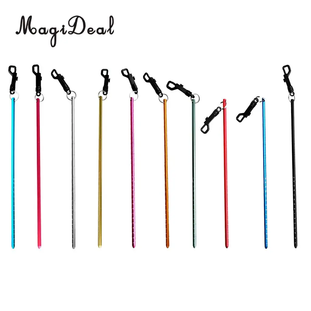 MagiDeal Aluminum Dive Lobster Tickle Pointer Stick Rod, Measurement, Clip for Safety Underwater Scuba Diving Diver Photographer