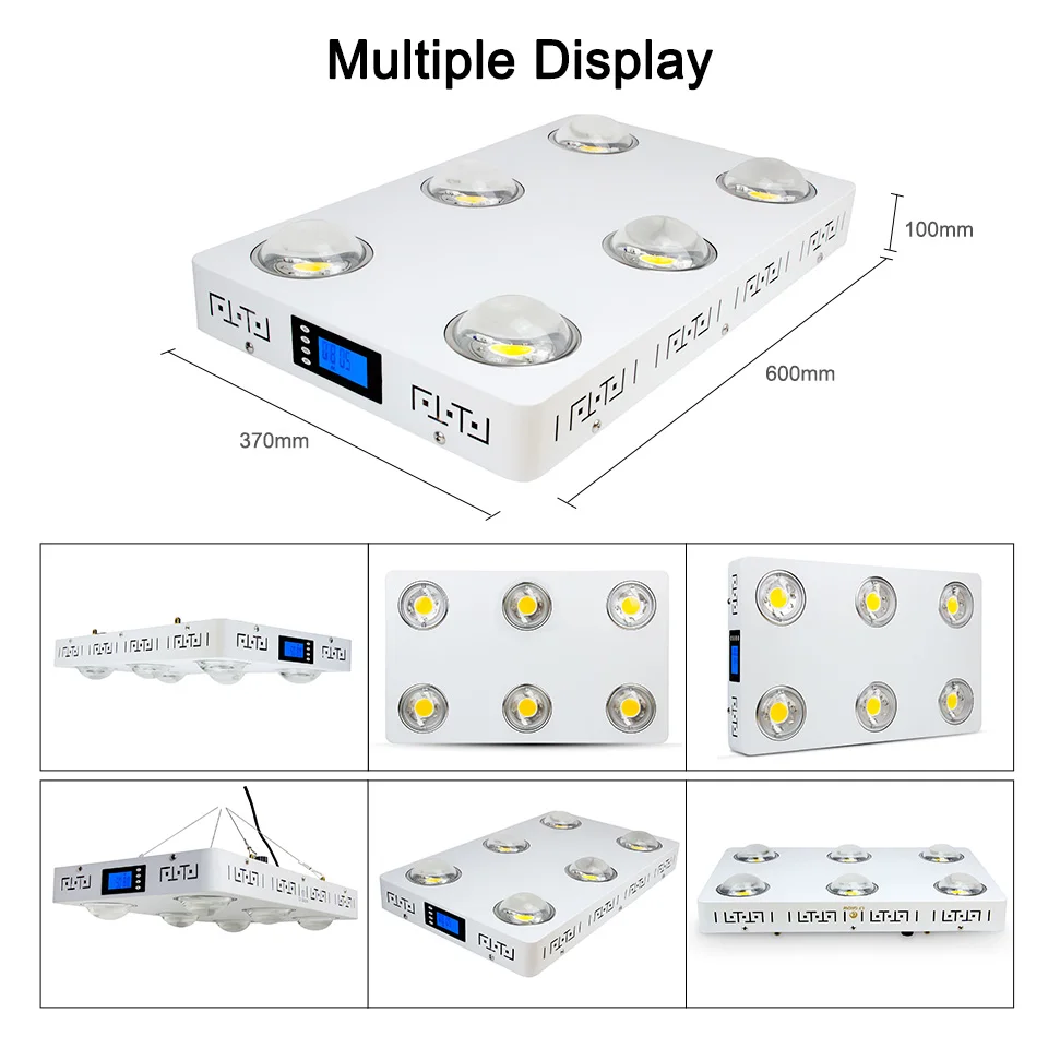 Диммируемый CREE CXB3590 600 Вт 72000лм COB LED Grow Light полный спектр заменить HPS 1000 растущая