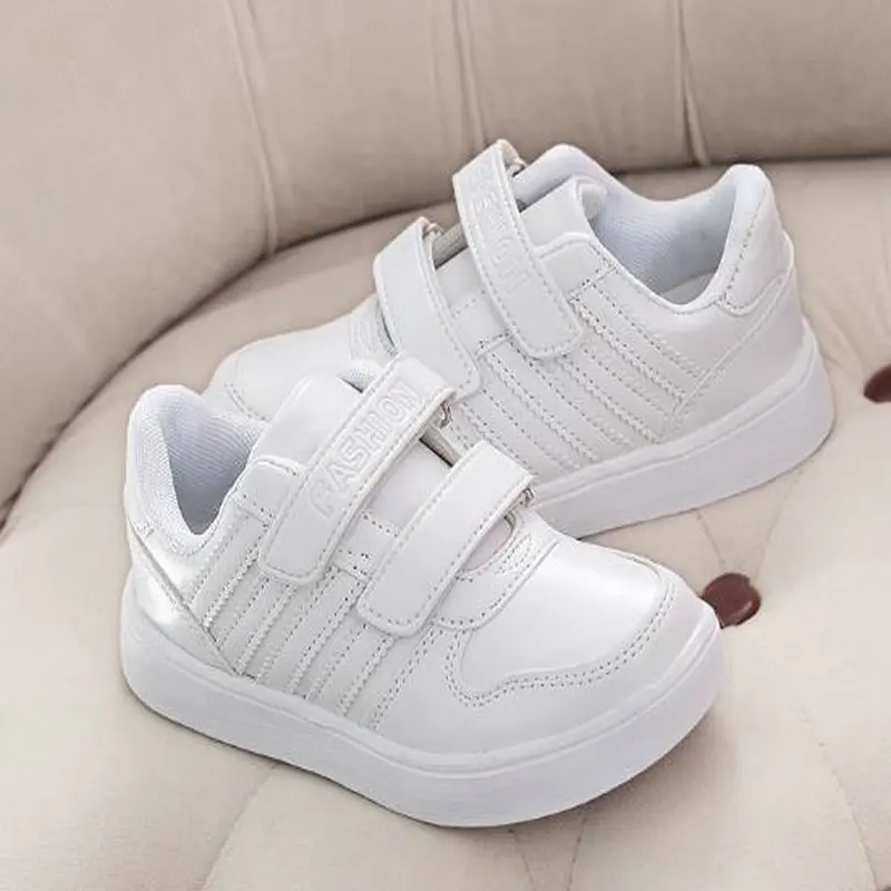 Qloblo Горячая модная детская одежда Обувь Tenis Infantil дышащие детские школьные Спортивная обувь для Обувь для мальчиков Обувь для девочек белый Размеры 27-37