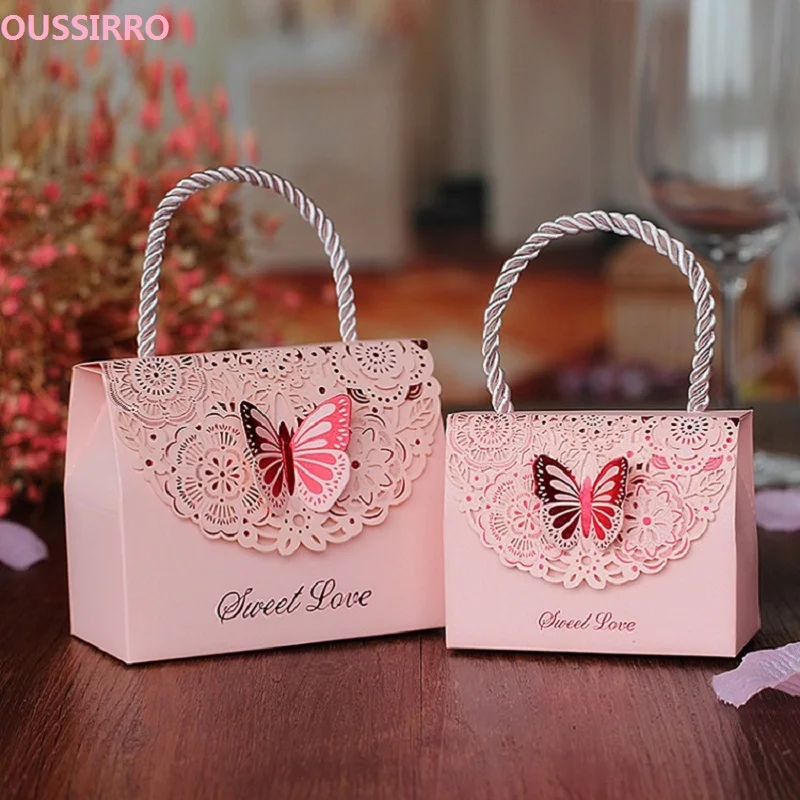  30pcs/set Wedding Favors Candy Box Laser Cut Hollow Candy Chocolates Bag Baby Shower Birthday Invit - 32855762722