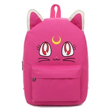 Высокое качество Sailor Moon холст Рюкзаки для девочек-подростков Школьные ранцы милые раза Cat Книга сумка рюкзак бренд мешок DOS Femme