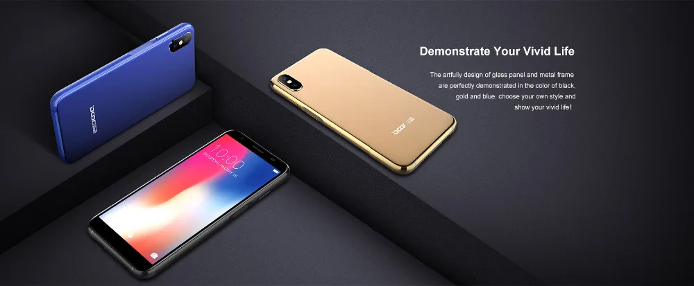DOOGEE X55 смартфон с 5 дюймовым дисплеем четырёхъядерным процессором MT6580 18:9 ОЗУ 1 ГБ