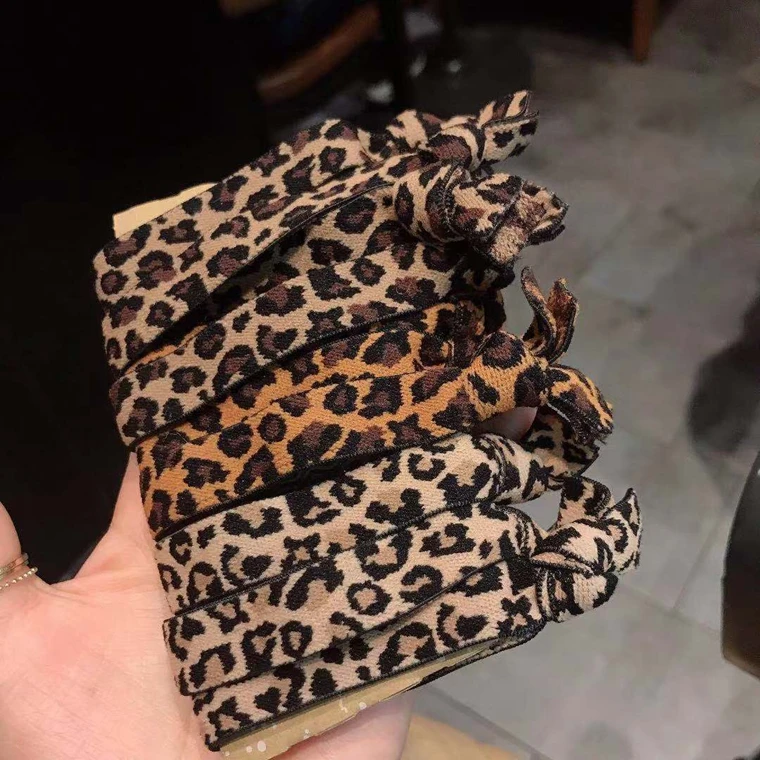 10 шт. Модные леопардовые Галстуки для волос высокие эластичные резинки для волос аксессуары для женщин 2019 Новый Модная бижутерия Femme