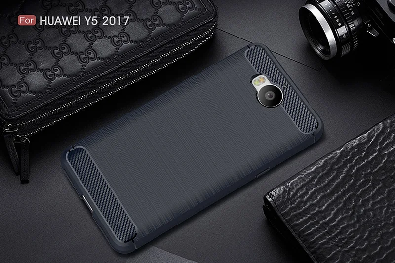 carbon fiber silicone case huawei y5 2017 (10)