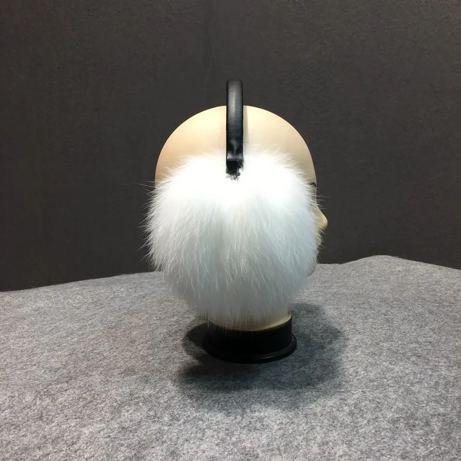 natural fox fur winter earmuffs  (3)