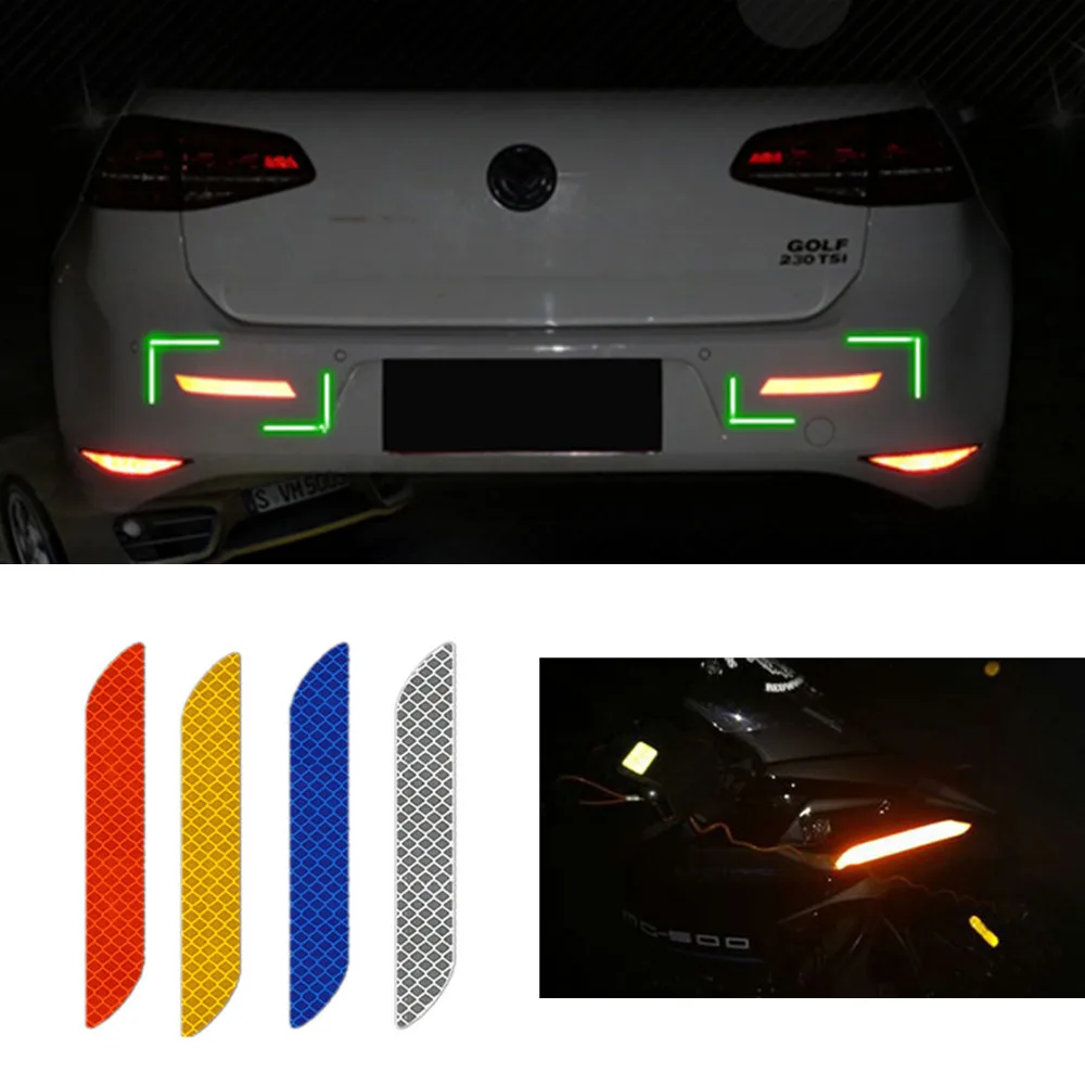 27.5*3cm Car Wheel Eyebrow Reflective Warning Strip Stickers Reflector