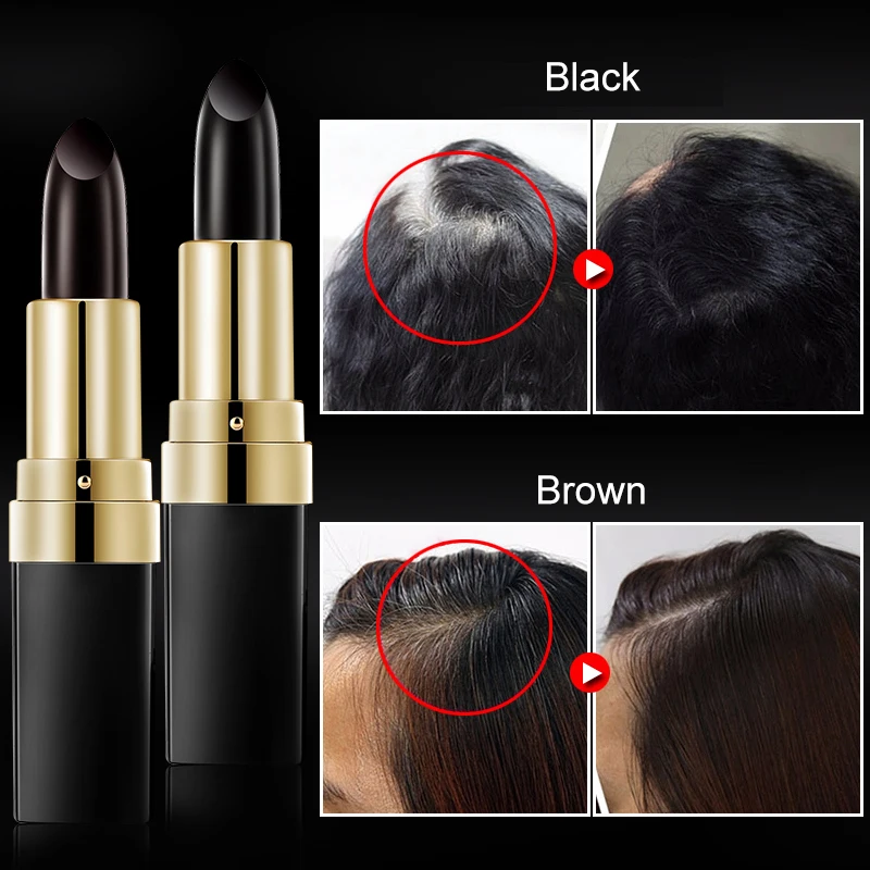 

One-Time Hair Dye Color Instant Coverage Gray Root Hair Color Modify Cream Stick Temporary Cover One-Time Hair Color Pen TSLM1