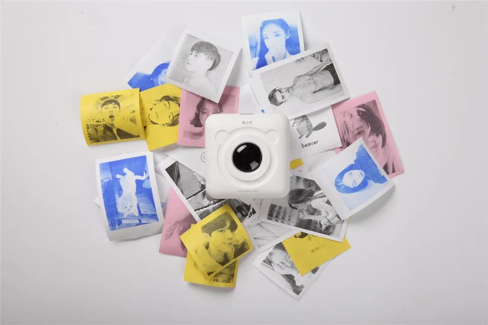 Мини Карманный фотопринтер мобильный принтер печатающий фотографии с телефона портативный принтер
