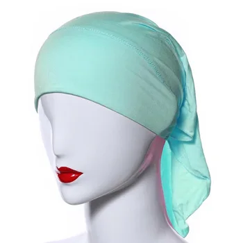 

Fashion Muslim Women Soft Comfort Inner Hijab Caps Islamic Under scarf Hats 20 Colors New