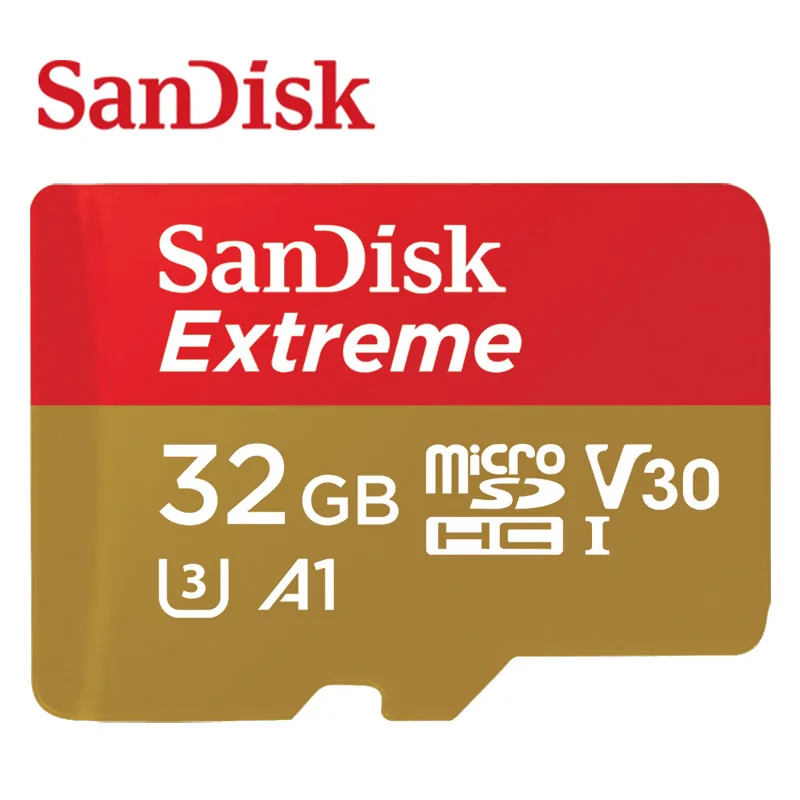 

SanDisk Extreme 128GB 64GB 32GB microSDHC SDXC UHS-I Memory Card micro SD Card TF Card 100MB/s Class10 U3 With SD Adapter