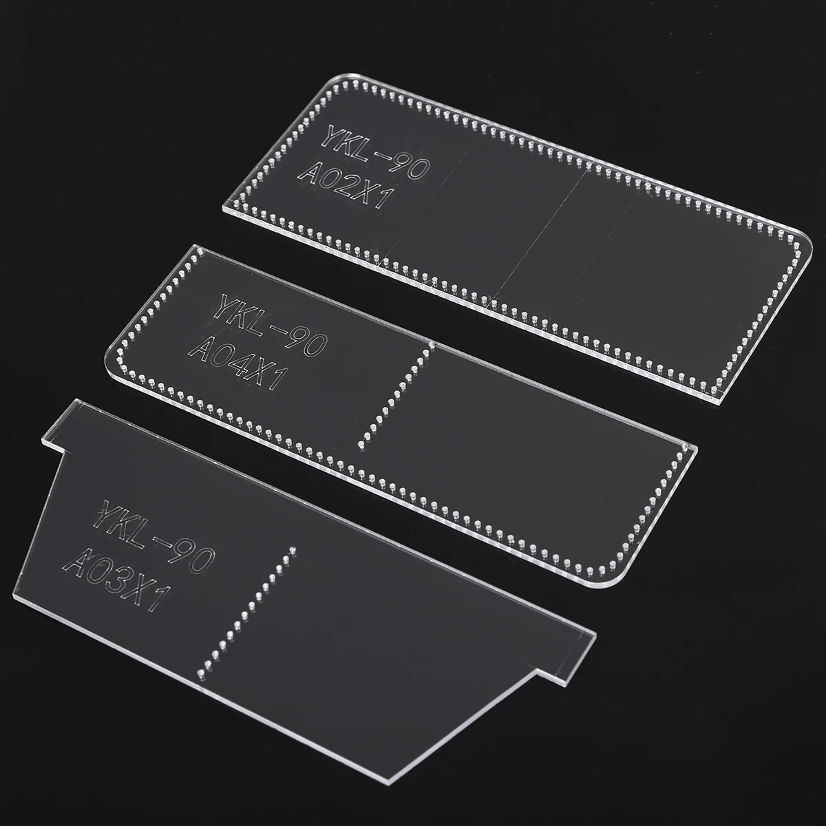 1pc Acrylic Transparent Templates Business Long Wallet Template Leather Craft Pattern Stencil DIY Household Supplies