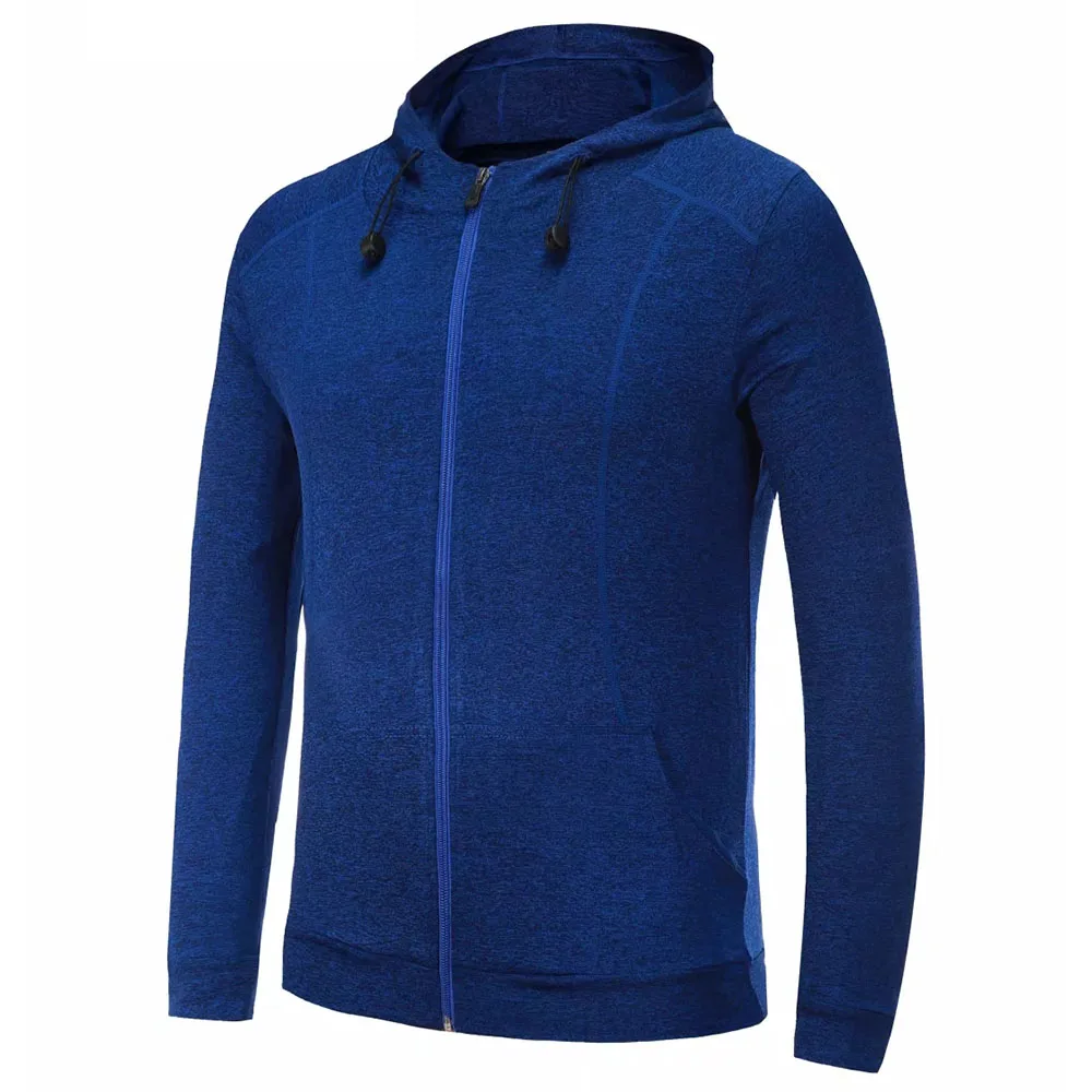 

Men Running Jackets Sports Bodybuilding Jogging fitness Long sleeves Sportswear Hooded Tight Gym Soccer basketball Jackets