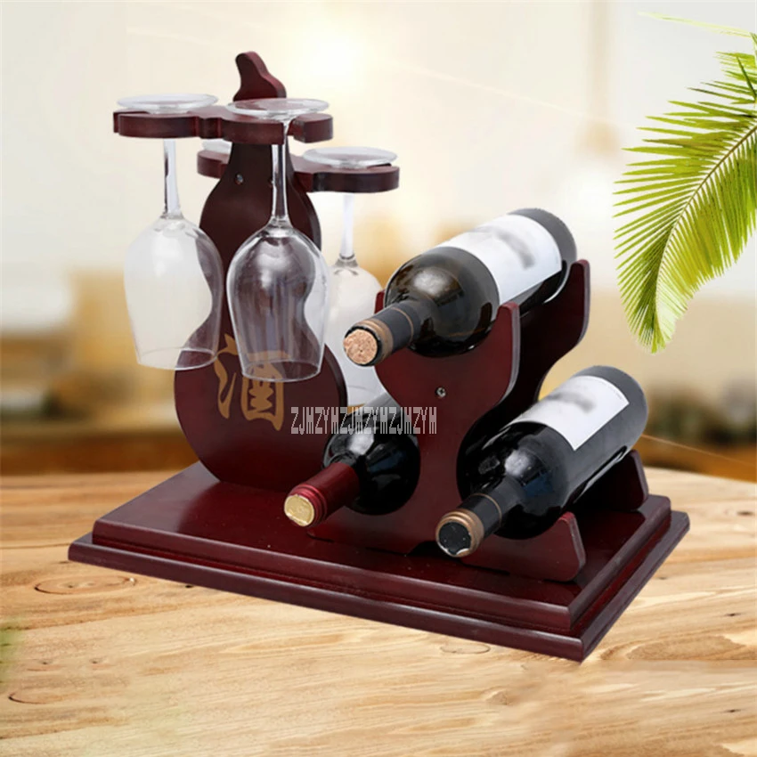 

FLJX Creative Wooden Wine Cup Holder Wine Glass Hanging Stand Cocktail Champagne Glass Rack Frame For Kitchen Restaurant Hotel