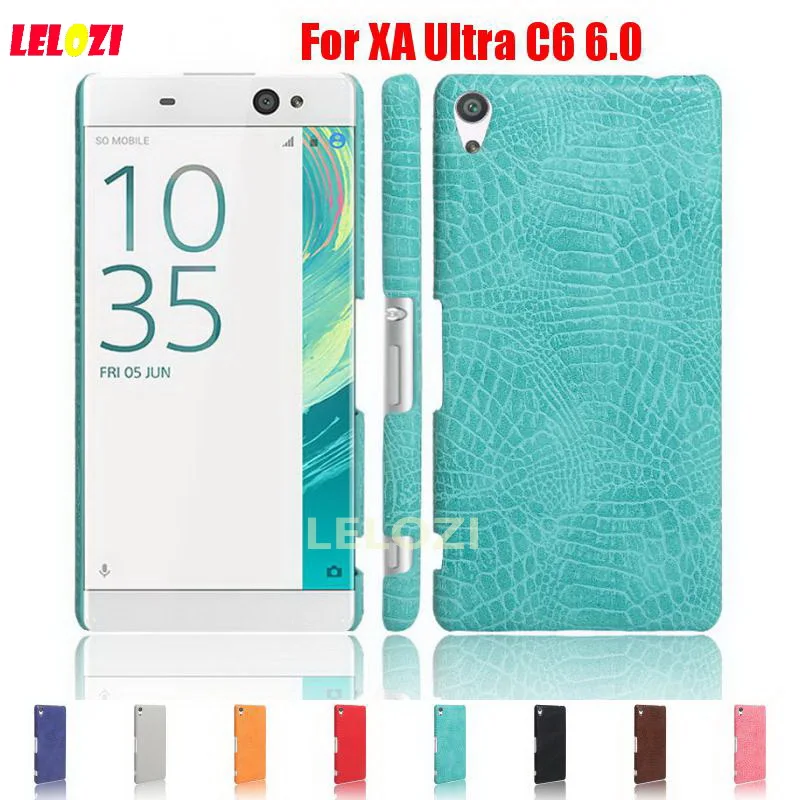 Lelozi Крокодил Змея Pattern Жесткий ПК леди PU кожа пена Leathe телефон ETUI COQUE чехол для Sony
