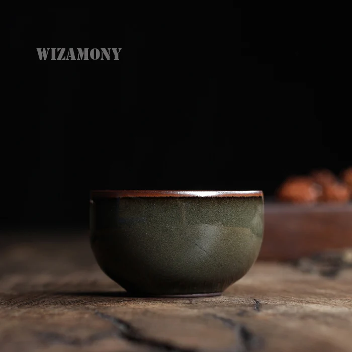 Chiese Gongfu Teacup Longquan Celadon Porcelain Tea Cup 80cc