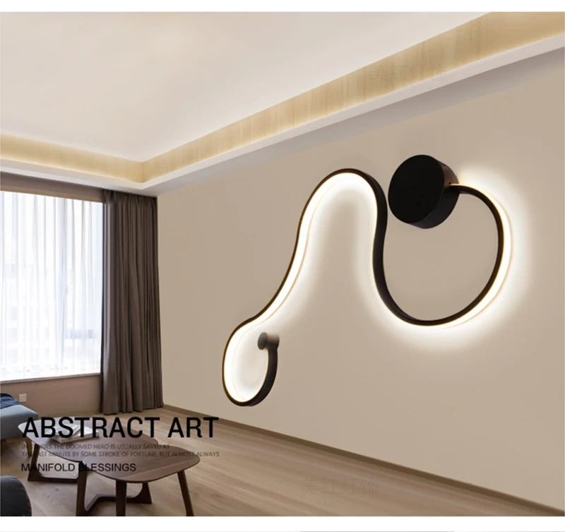 Современный минималистичный акриловый потолочный светильник с алюминиевым блеском и подвеской специальной формы lampara techo plafonnier led
