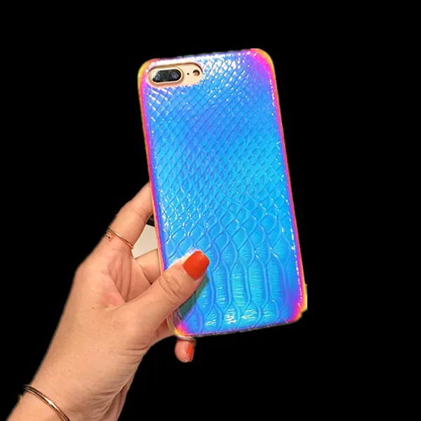 

3D Hologram Laser Snake Skin Bling Glitter Case For iPhone X XS MAX XR 8 8P 7 plus 6 s 6s plus 6plus 7plus Case Cover 2pcs/lot