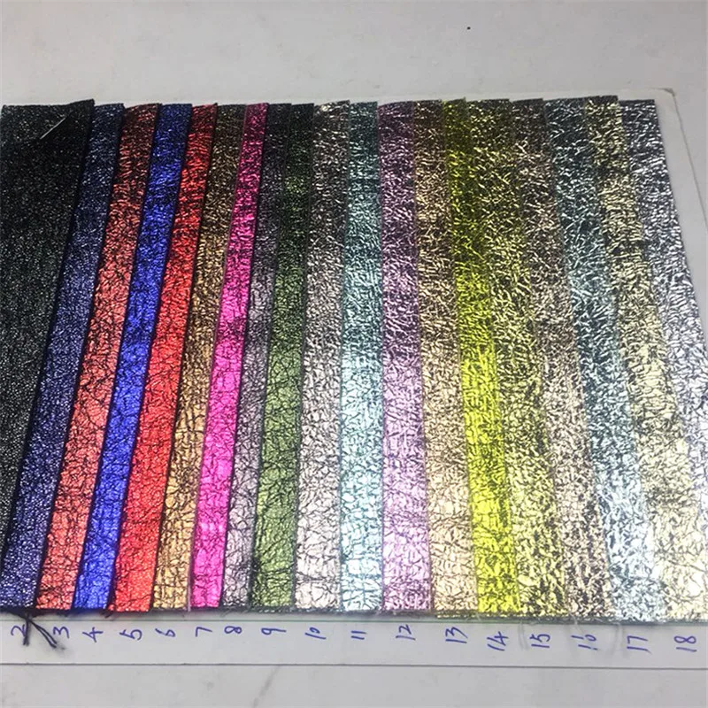 

Lychee Life Colorful A4 Laser PU Leather Fabric High Quality Synthetic Leather DIY Sewing Material for Handmade Craft