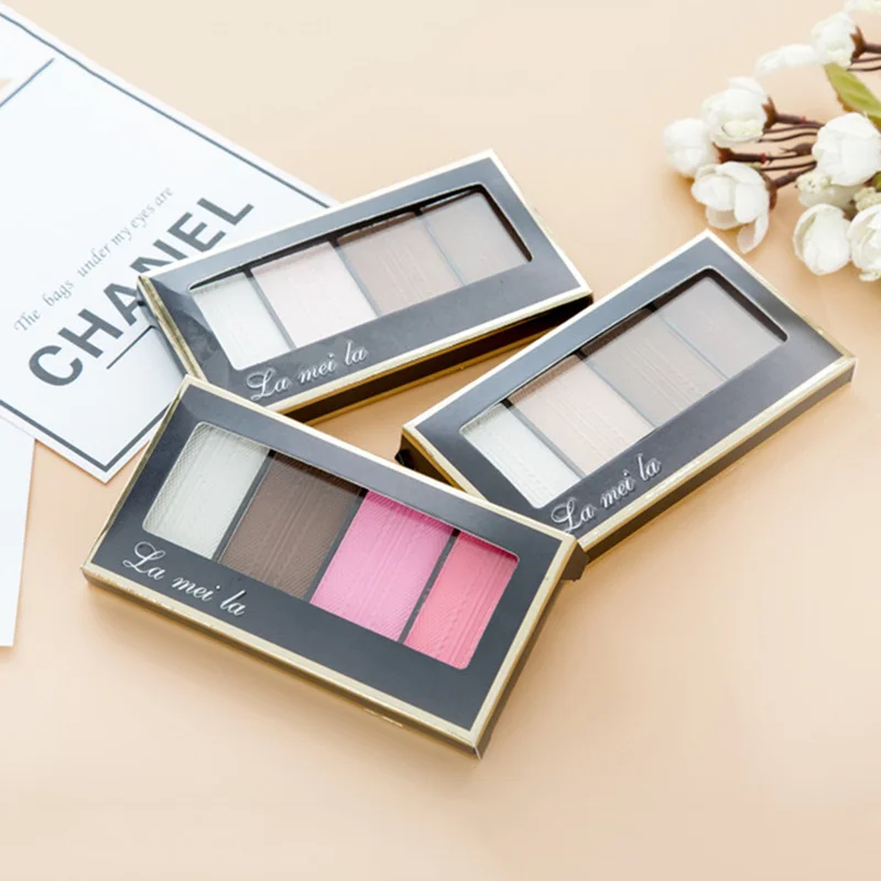 

4 Color High-gloss + Matte Repair Powder Combination of Repair Nose Powder Capacity Shade Decoration Color Face Powder TSLM1