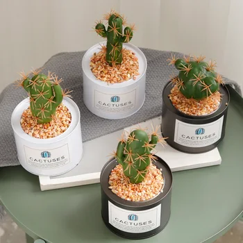 

Potted Cactus Artificial Flowers Bonsai for Home Decoration Festival Decoration Supplies Table Ornament Potted Artifical Plants