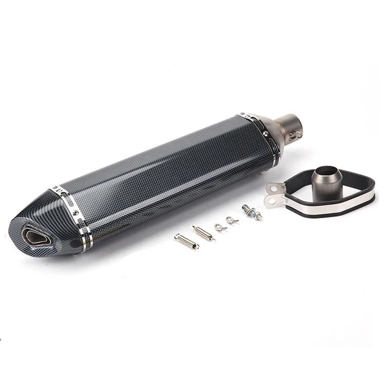 TKOSM motocicleta Yoshimura Escape Universal 51mm longitud 380mm 470mm 570mm Acero inoxidable cara motocicleta Escape silenciador Escape