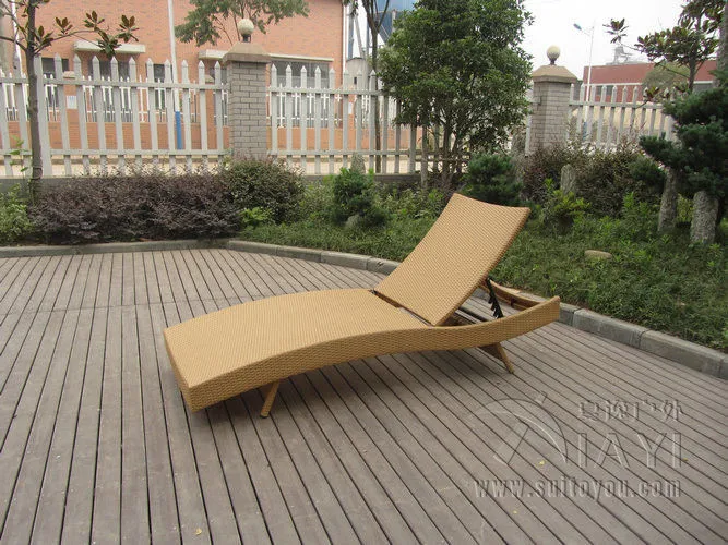Патио PE ротанговое кресло, современный удобный шезлонг до морского порта по морю