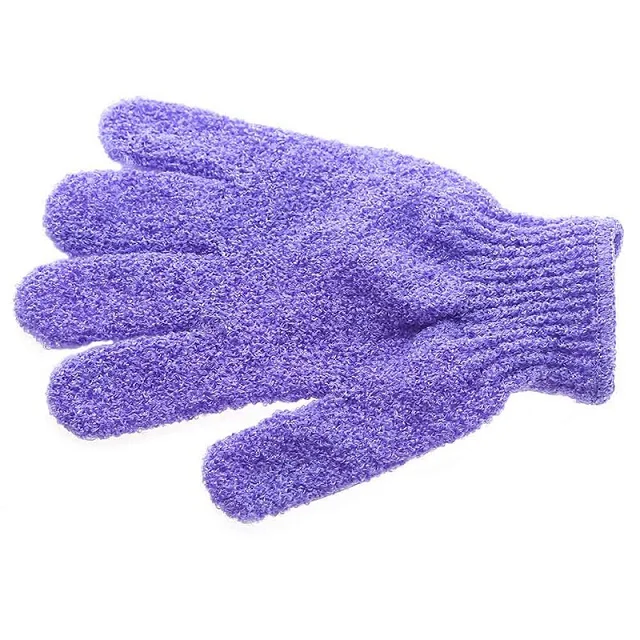 Противоскользящая губка для тела, массаж ванны для душа, перчатки для уборки душа, отшелушивающие перчатки для ванны, скруббер для душа 8A1130 - Цвет: Фиолетовый