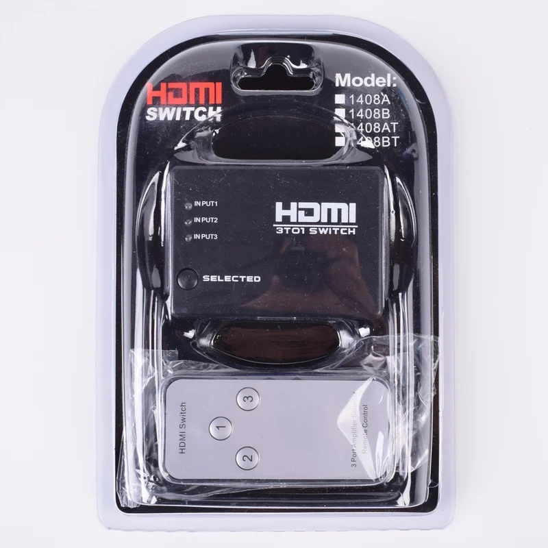 HDMI splitter с пультом дистанционного управления Мощность питания 3 способа порт вход