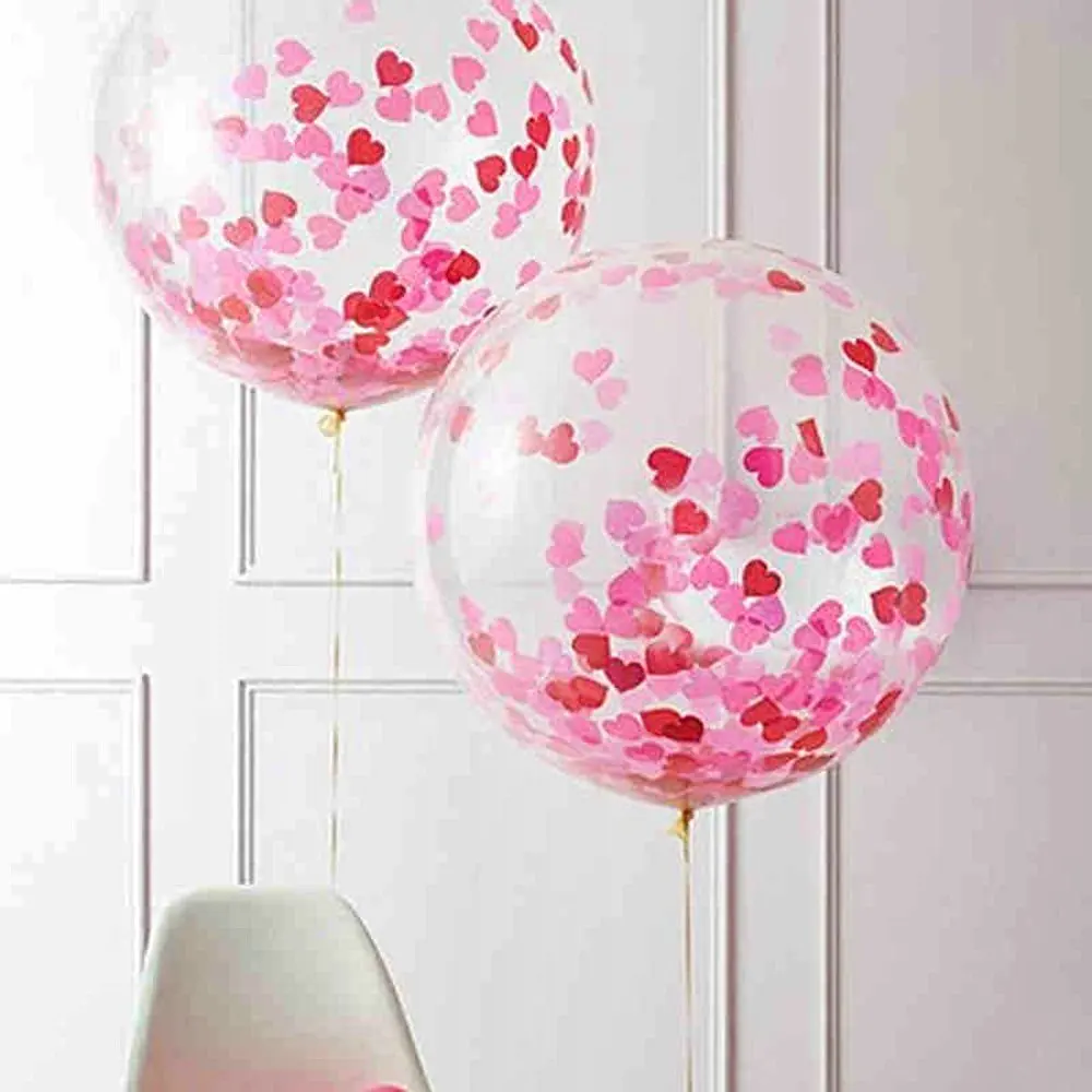 Шары воздушные в форме сердца с конфетти 12 дюймов 15 шт.|balloon 12|balloons inchballoon balloon |