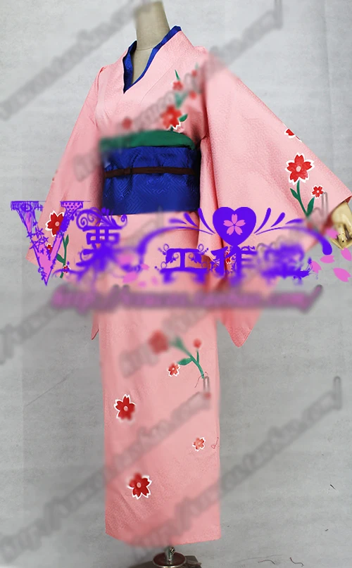 

GINTAMA Shimura Tae Kimono Print Yukata Cosplay Costume Halloween Outfit Custom-made